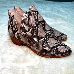 Dolce Vita Snake Print Ankle Boots